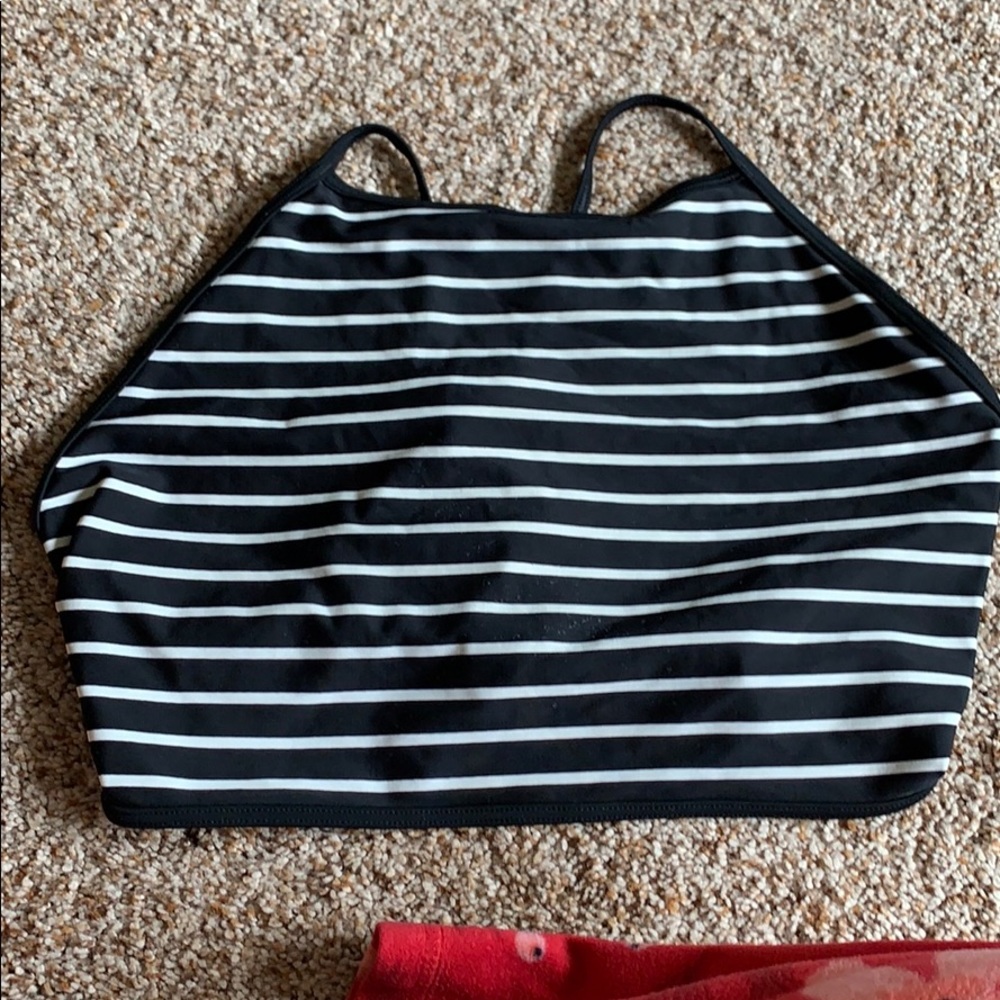 Striped swim top